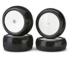 Carson 1:10 Tyre Set D.Warrior Dish, White 4pcs