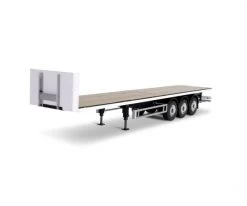 Carson 1:14 3-axle Flatbed Trailer III Steel