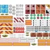 Carson 1:14 Sticker-Sheet Truck Caution-Signs