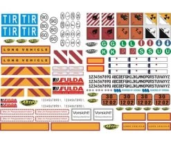 Carson 1:14 Sticker-Sheet Truck Caution-Signs